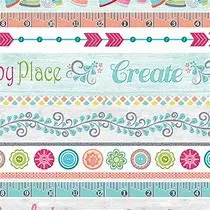 07592 99  My Happy Place Stripe - Multi By Contempo 1