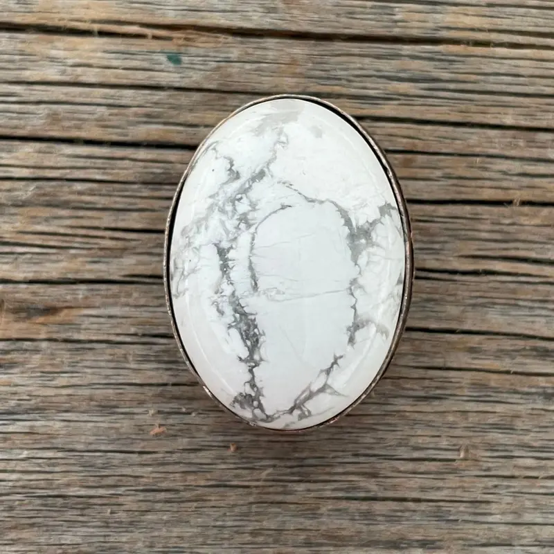 1" Oval Cabochon Stone Concho - Turquoise, Fuchsia, Rust, Blue, Sage, Lapis, White, Green 3