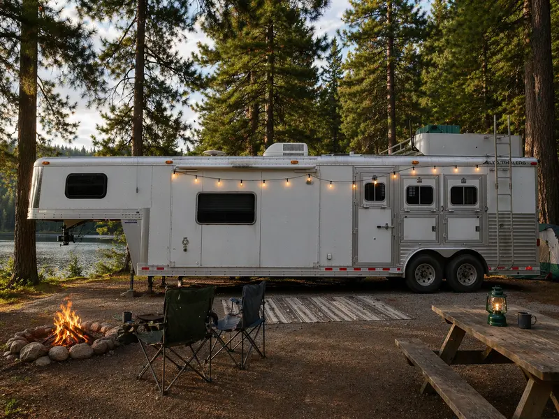 2005 Elite 3 Horse Living Quarters 1