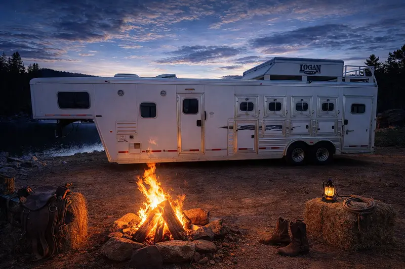 2016 Logan Coach Riot 4 Horse Living Quarters 1