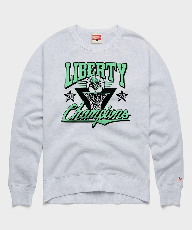 2024 Wnba Champs New York Liberty Crewneck 1