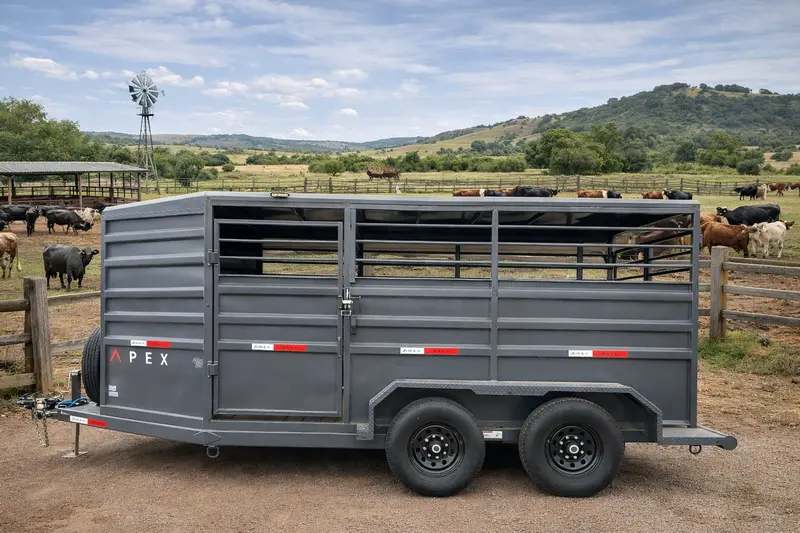 2025 Apex 16' Bumper Pull Stock Trailer #3056 1