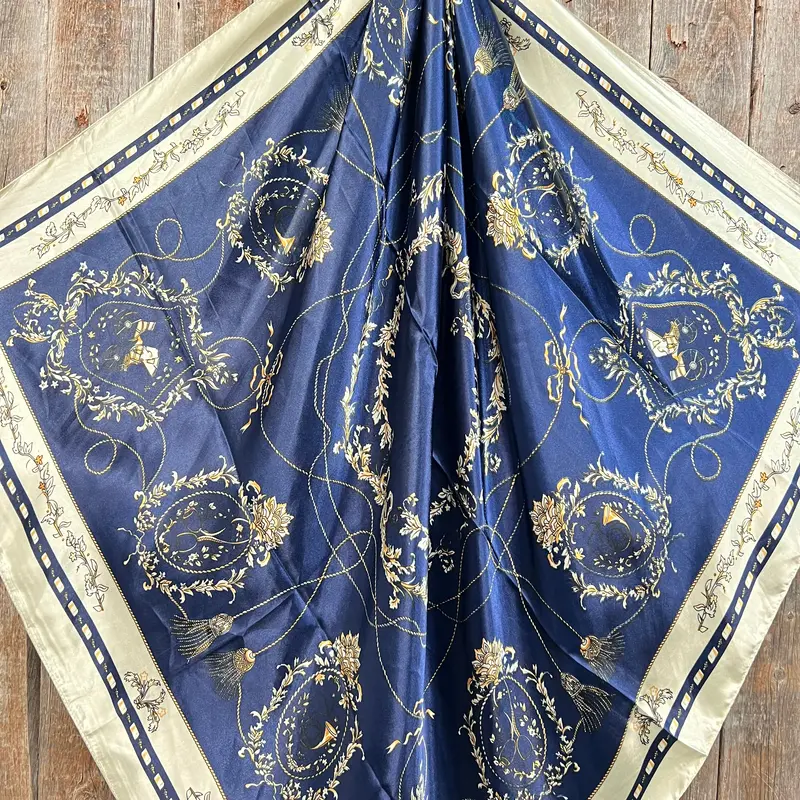 35X35" Blue Carriage Wild Rag / Scarf Wr328 2