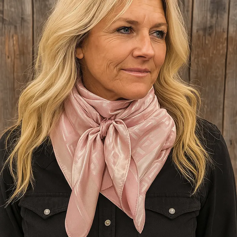 35X35" Blush Jacquard Wild Rag / Scarf Wr4010 1