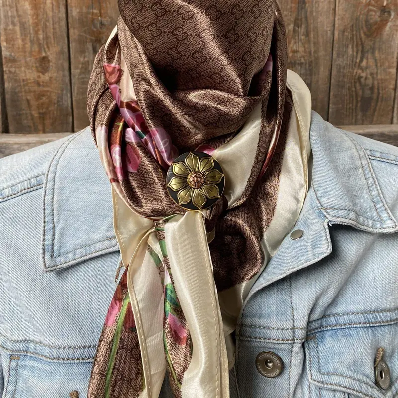 35X35" Cherry Blossom Wild Rag / Scarf - Slide W125l Wrc406xc 1