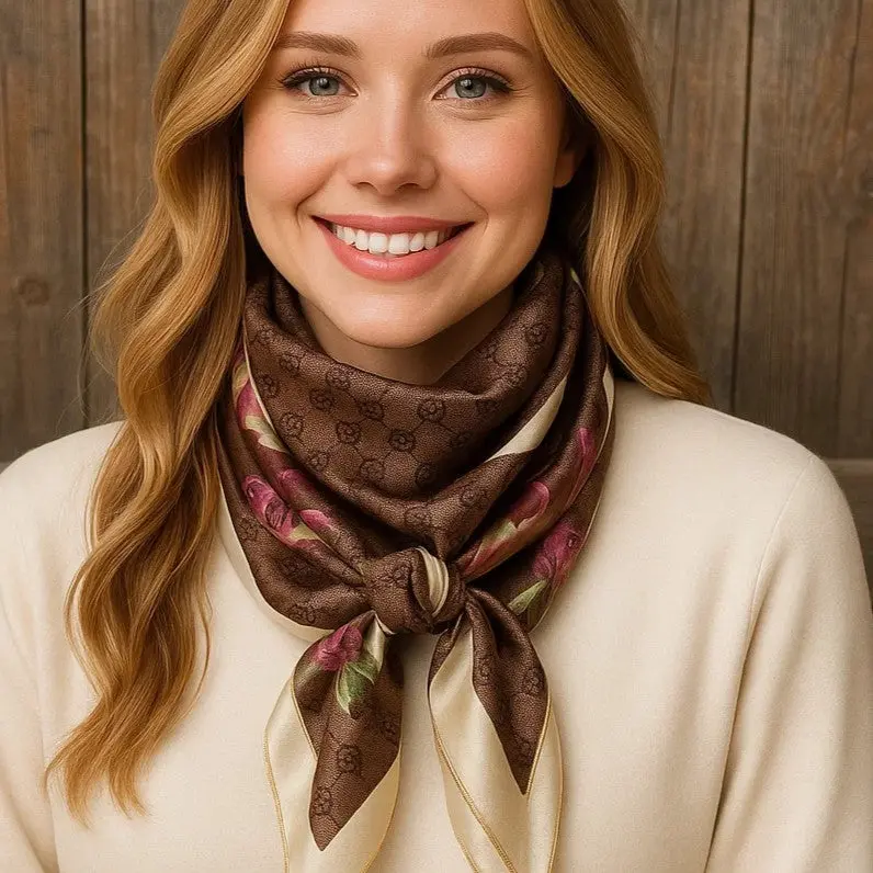 35X35" Cherry Blossom Wild Rag / Scarf Wr406x 1