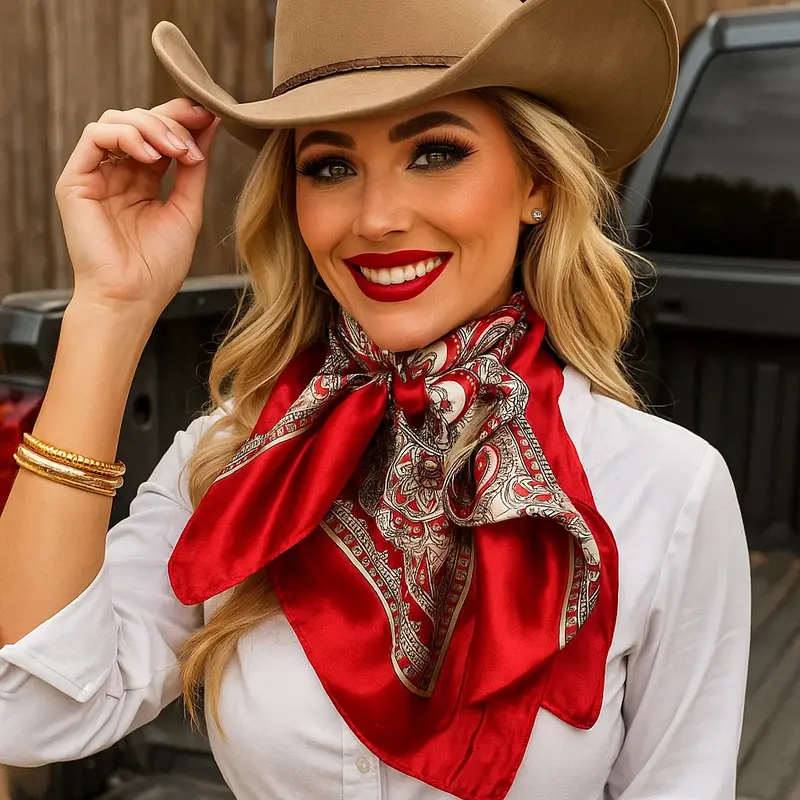 35X35"  Classic Paisley Wild Rag / Scarf Wr2141 1