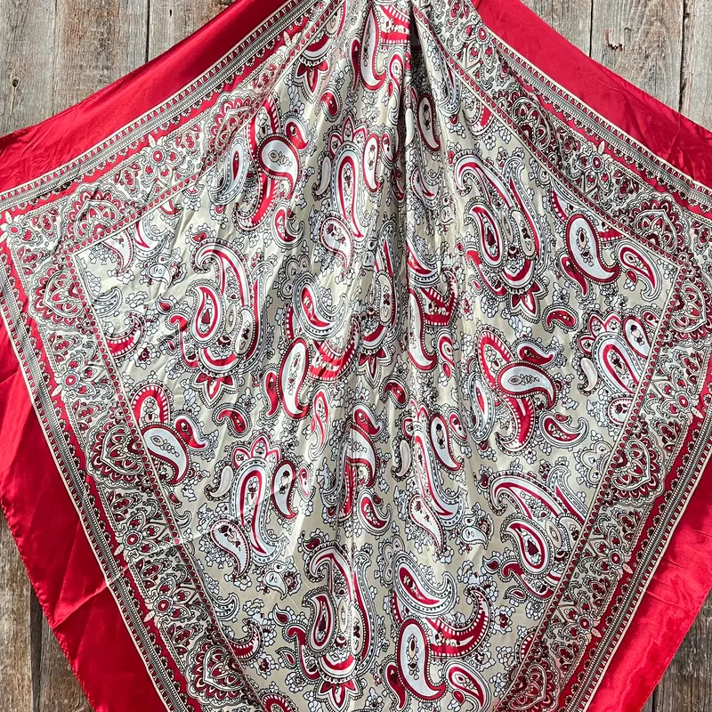 35X35" Classic Paisley Wild Rag / Scarf Wr2141 2