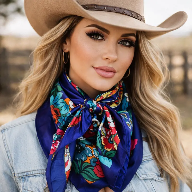 35X35" Colorful Paisley Wild Rag / Scarf Wr323 1