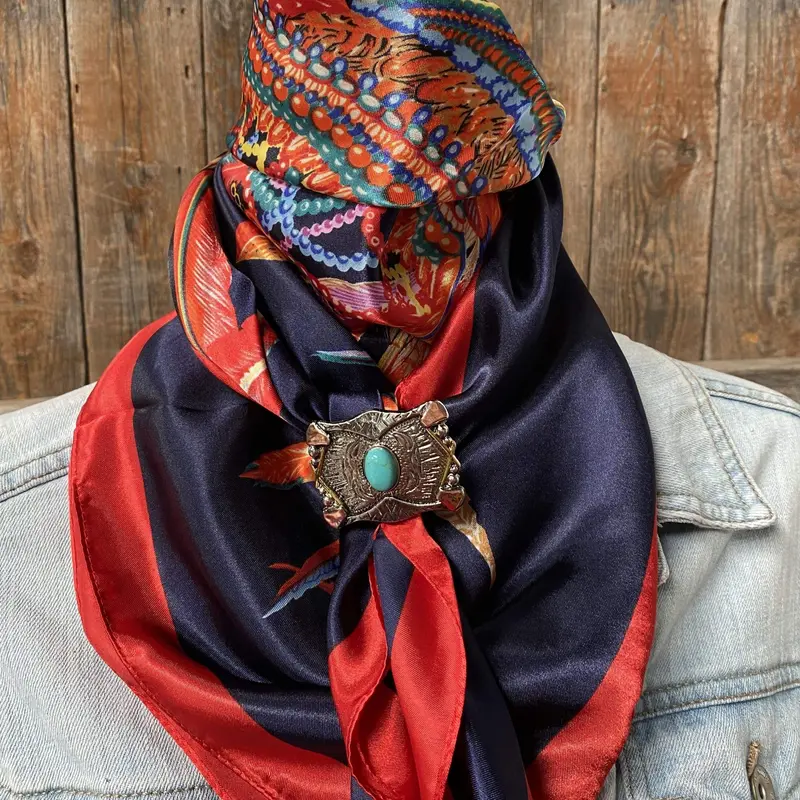 35X35" Feathers Wild Rag / Scarf - Slide W115l Wrc642c 1