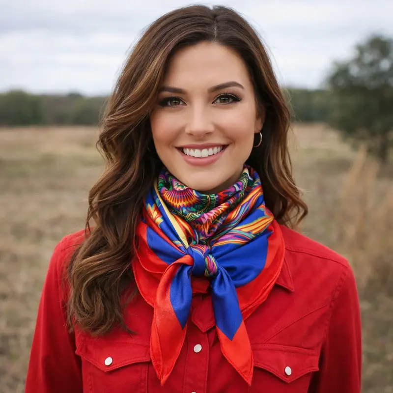 35X35"  Feathers Wild Rag / Scarf Wr642x 1