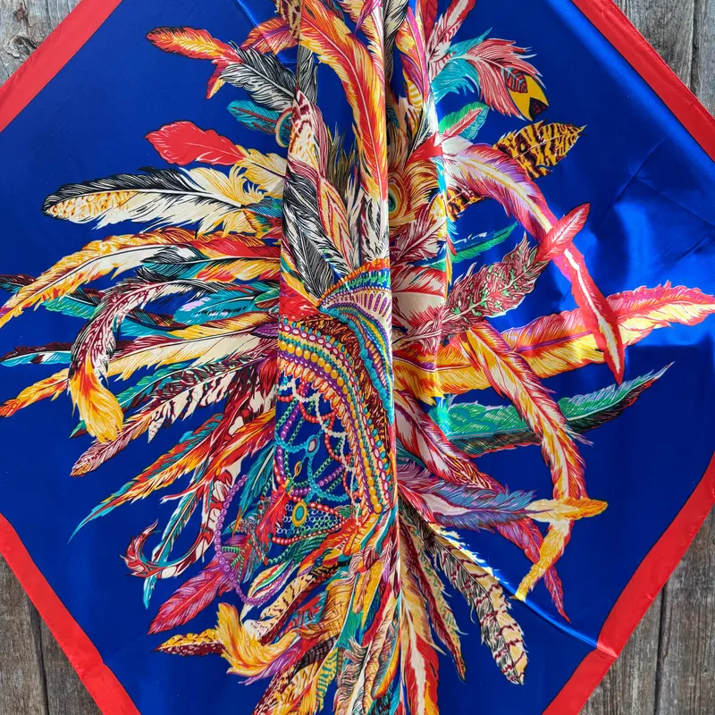 35X35" Feathers Wild Rag / Scarf Wr642x 2