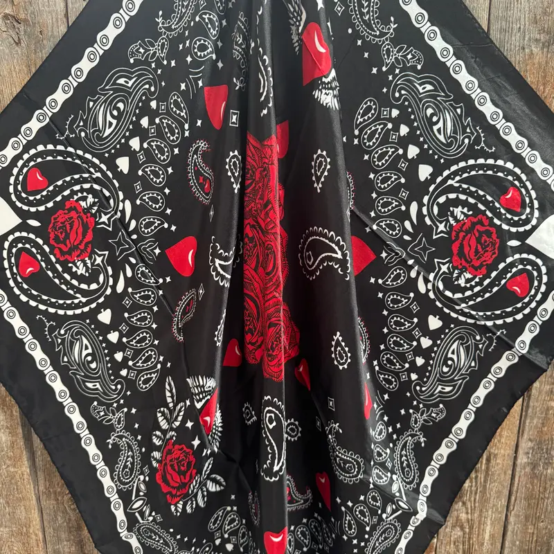 35X35" Lucky Cards Wild Rag / Scarf Wr3433 2