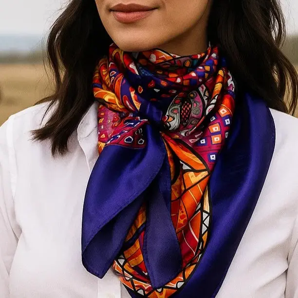 35X35" Multi-Colored Fiesta Wild Rag / Scarf Wr910x 1