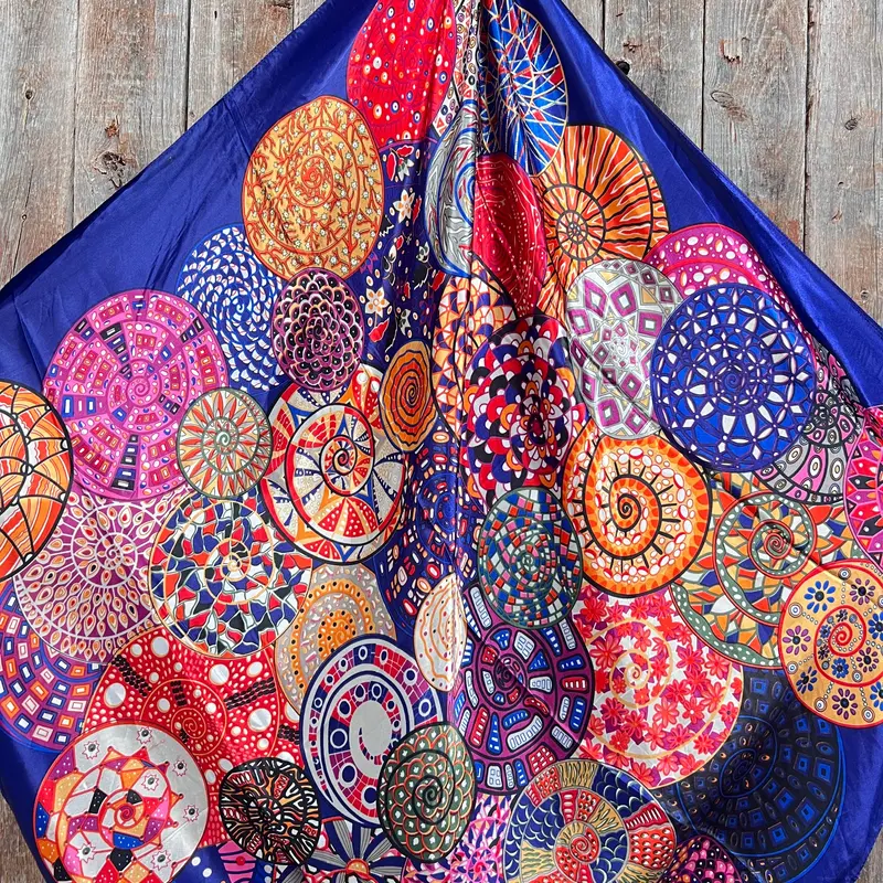 35X35" Multi-Colored Fiesta Wild Rag / Scarf Wr910x 2