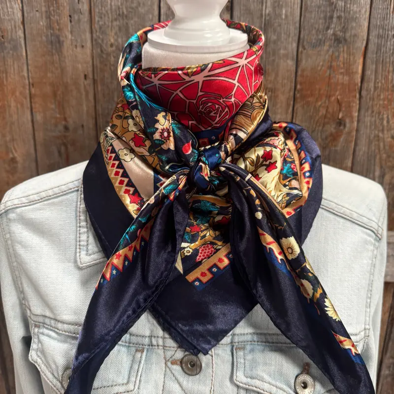 35X35" Multi Patterned Wild Rag / Scarf Wr1011 2