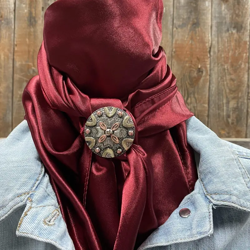 35X35" Solid Burgundy Wild Rag / Scarf - W147l Slide Wrsc14b 1