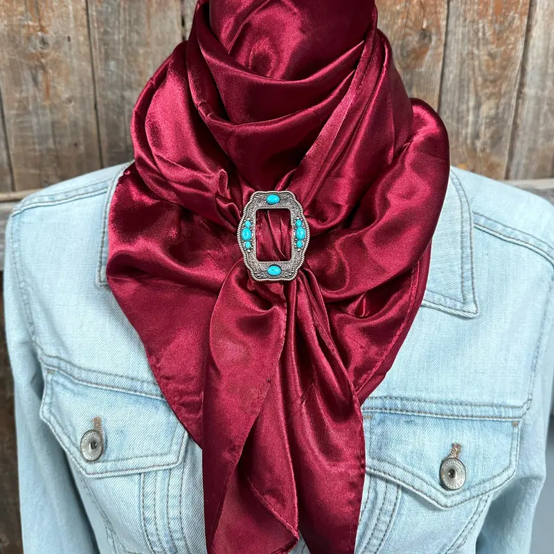 35X35" Solid Burgundy Wild Rag / Scarf - W195b Slide Wrsc14g 1