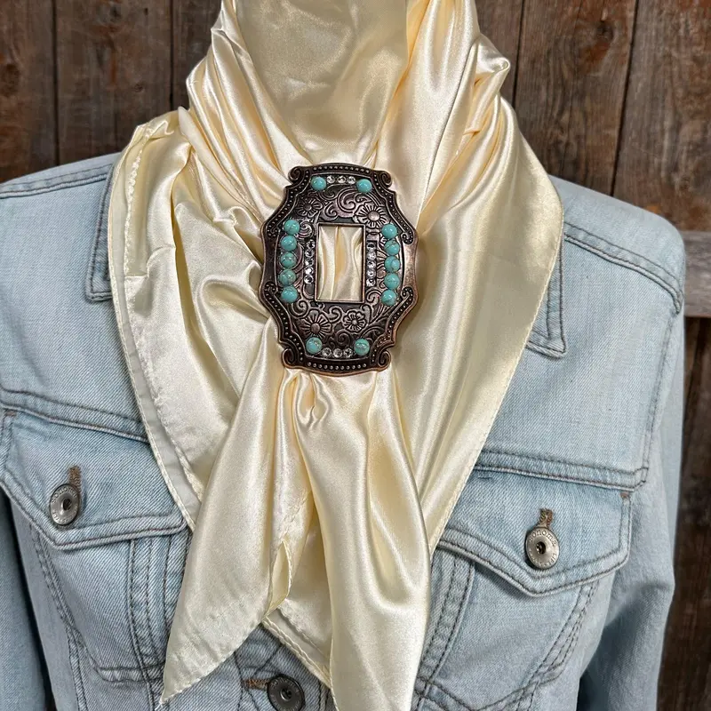 35X35" Solid Cream Wild Rag / Scarf - Scotqcl Slide Wrsc11c 1