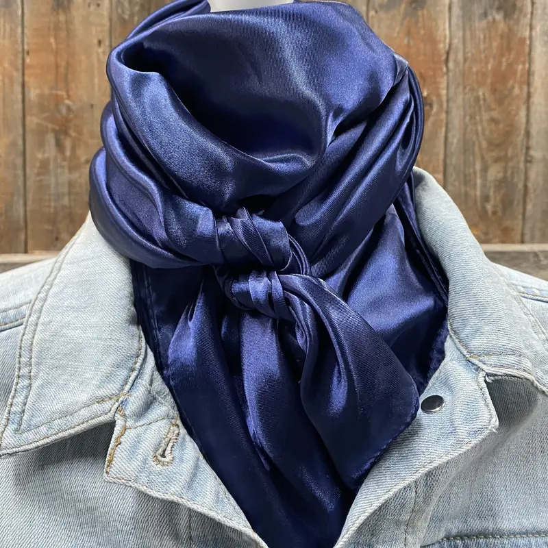 35X35" Solid Dark Blue Wild Rag / Scarf Wrs9 2