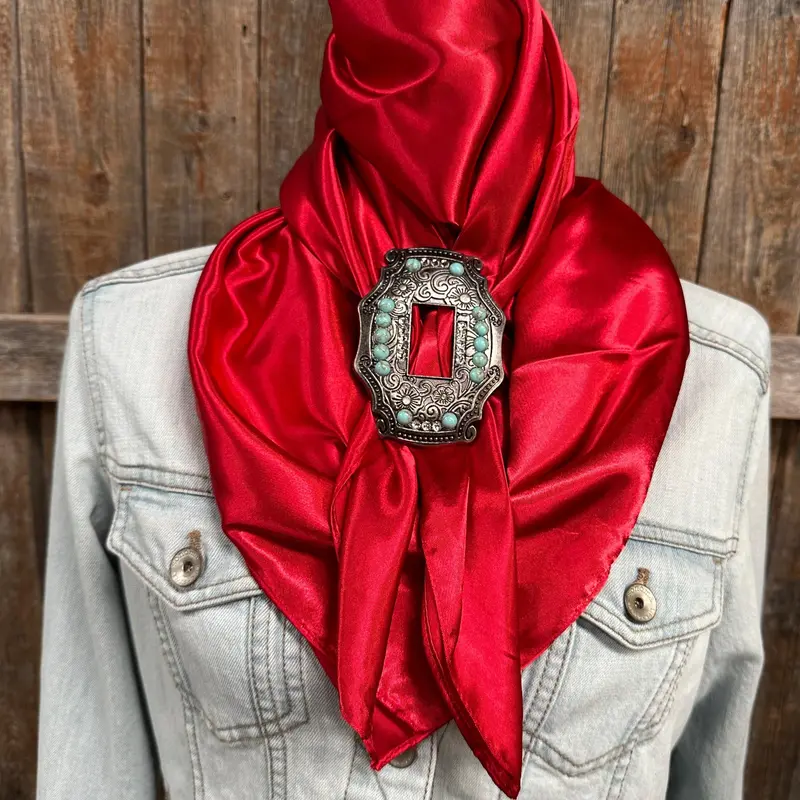 35X35" Solid Electric Red Wild Rag / Scarf - Sastqcl Slide Wrsc10g 1