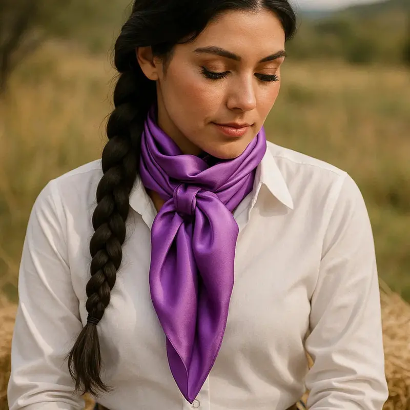 35X35" Solid Lavender Wild Rag / Scarf Wrs13 1