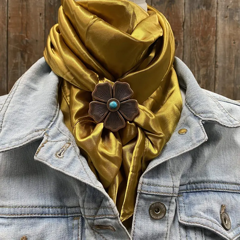 35X35" Solid Mustard Yellow Wild Rag / Scarf - W111l Slide Wrsc19a 1