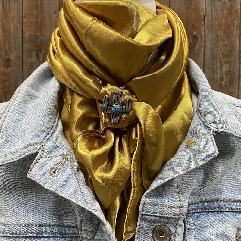 35X35" Solid Mustard Yellow Wild Rag / Scarf - W178l Slide Wrsc19b 1