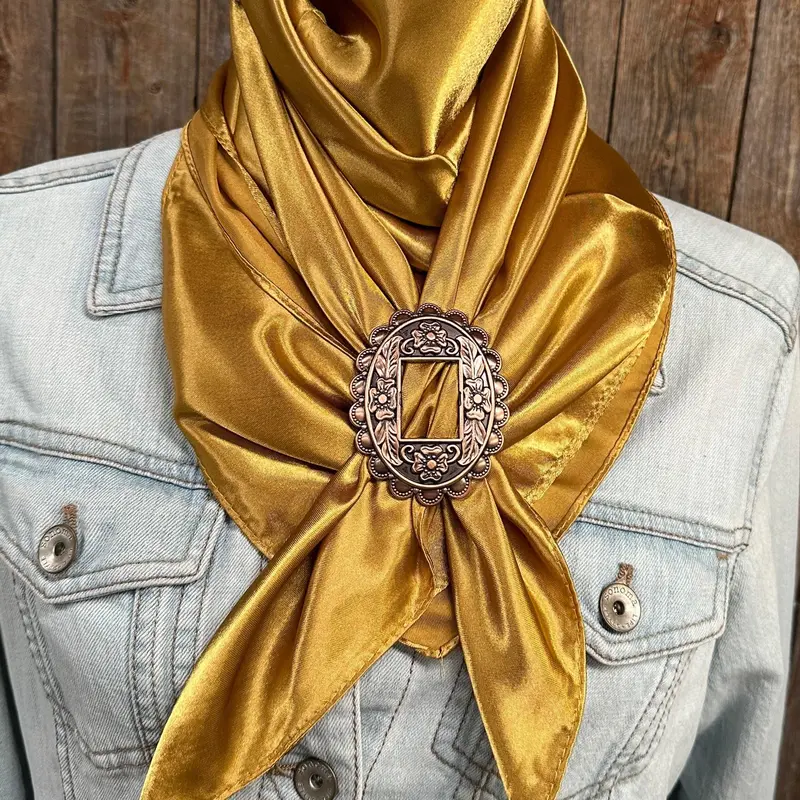 35X35" Solid Mustard Yellow Wild Rag / Scarf - W197b Slide Wrsc19e 1