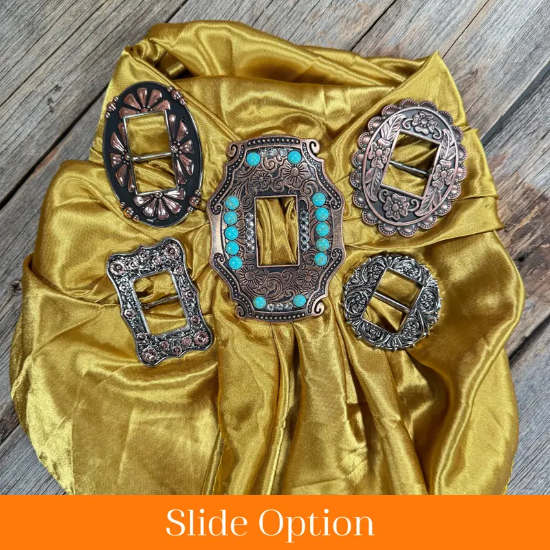 35X35" Solid Mustard Yellow Wild Rag / Scarf Wrs19 - Buckle Wild Rag Slides - Assorted 1