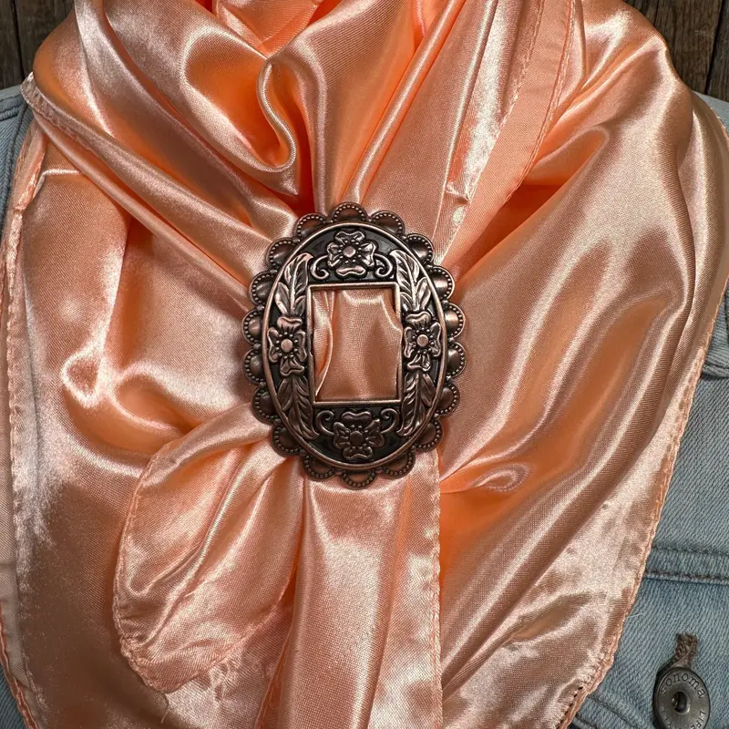 35X35"  Solid Peach Wild Rag / Scarf -W197b Slide Wrsc24i 1