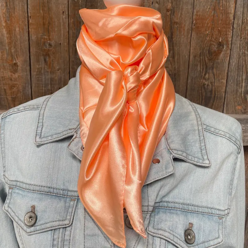 35X35" Solid Peach Wild Rag / Scarf Wrs24 2