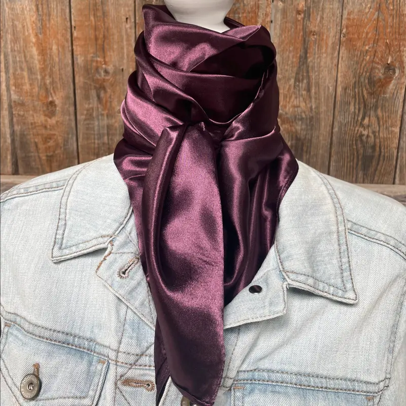 35X35" Solid Plum Wild Rag / Scarf Wrs21 2