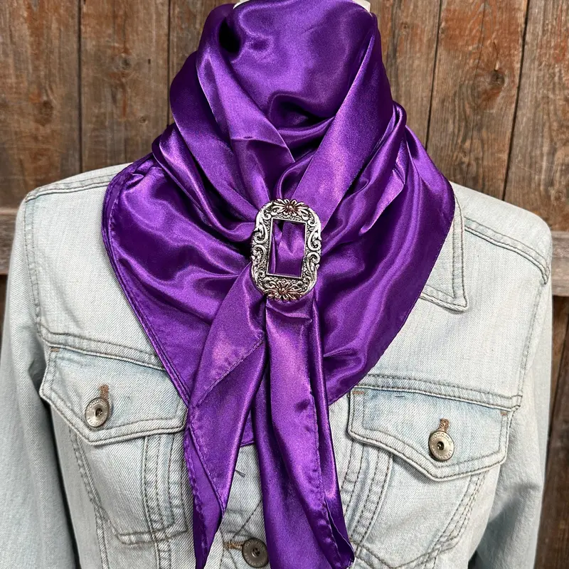 35X35"  Solid Purple Wild Rag / Scarf - W199b Slide Wrsc1h 1