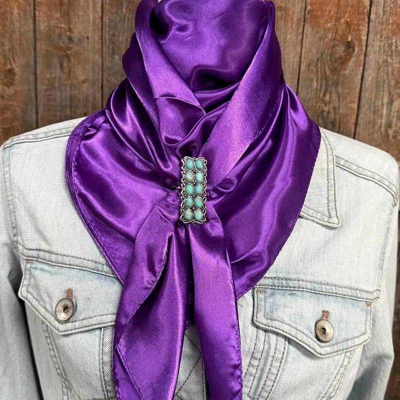 35X35"  Solid Purple Wild Rag / Scarf - W216 Slide Wrsc1i 1
