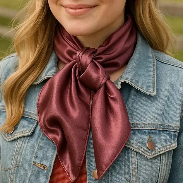 35X35" Solid Rose Wild Rag / Scarf Wrs6 1