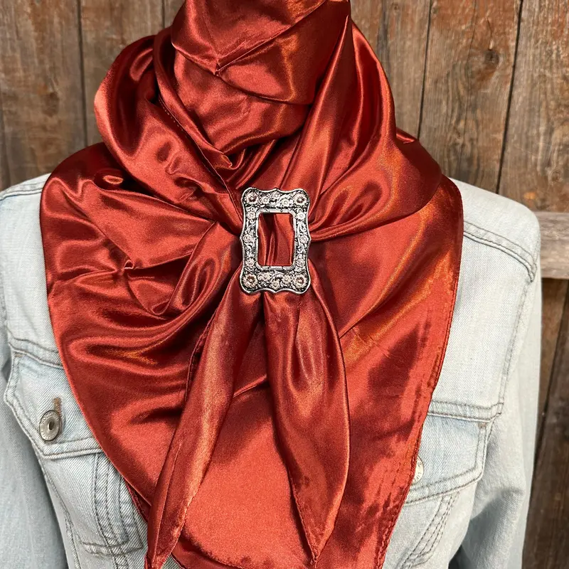 35X35" Solid Rust Wild Rag / Scarf - W151b Slide Wrsc16k 1