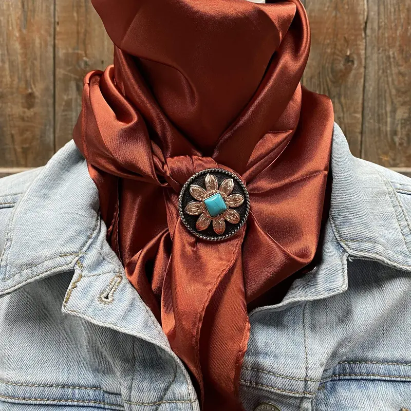 35X35" Solid Rust Wild Rag / Scarf - W188l Slide Wrsc16b 1
