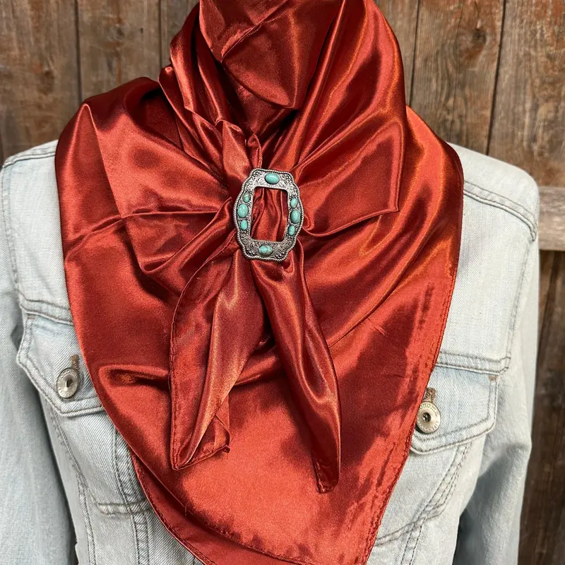 35X35" Solid Rust Wild Rag / Scarf - W198b Slide Wrsc16h 1