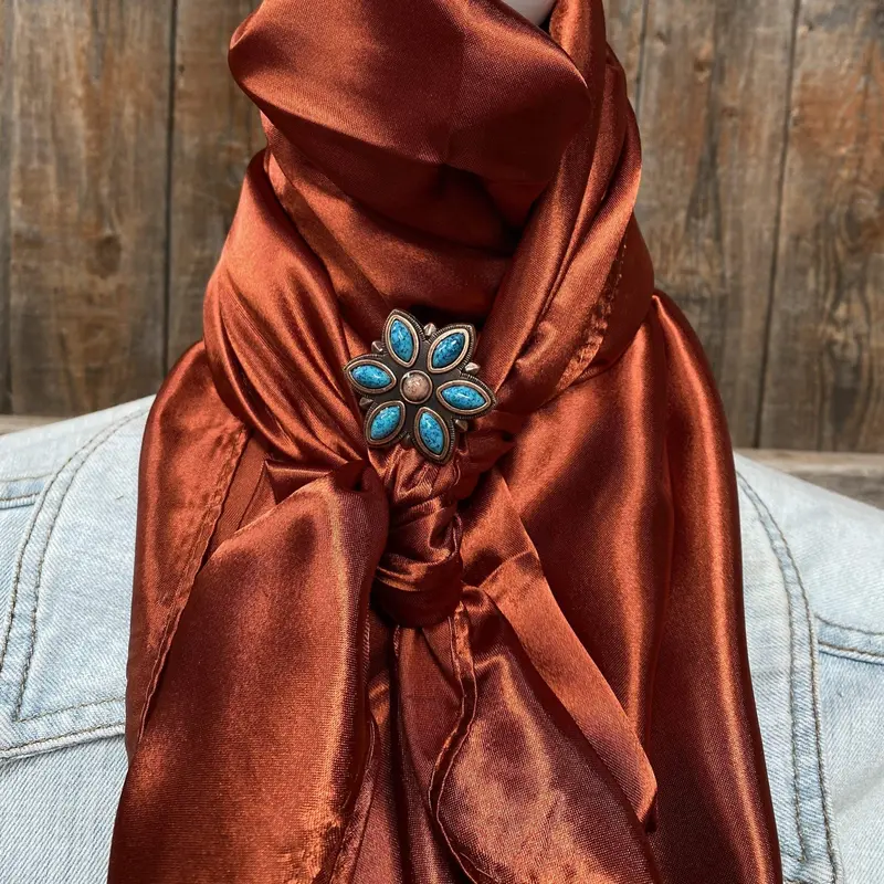 35X35" Solid Rust Wild Rag / Scarf - W207l Slide Wrsc16c 1
