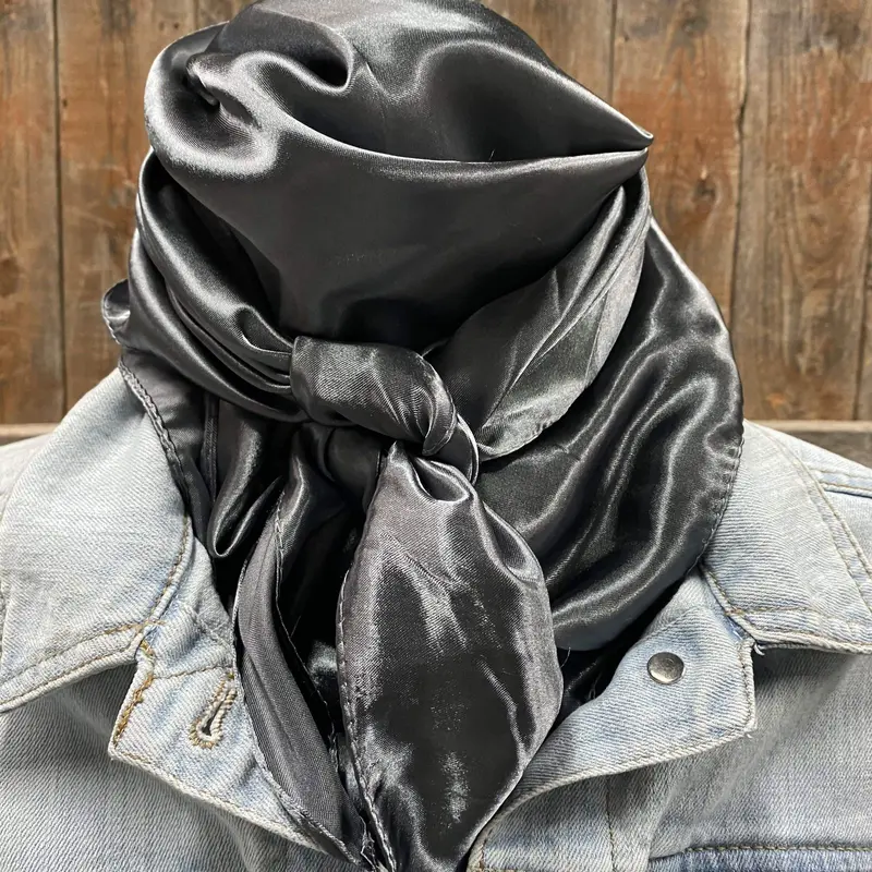 35X35" Solid Silver / Grey Wild Rag / Scarf Wrs15 2