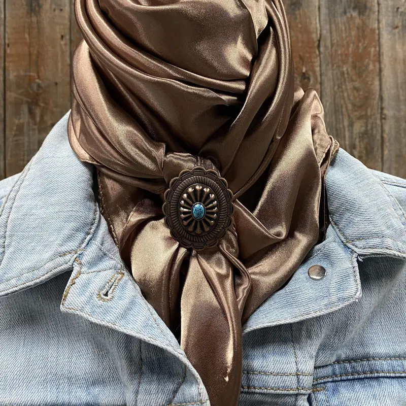 35X35"  Solid Tan Wild Rag / Scarf - W179l Slide Wrsc7b 1