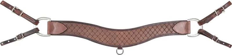 4" Chocolate Quilted Steer Roper Breast Collar 1