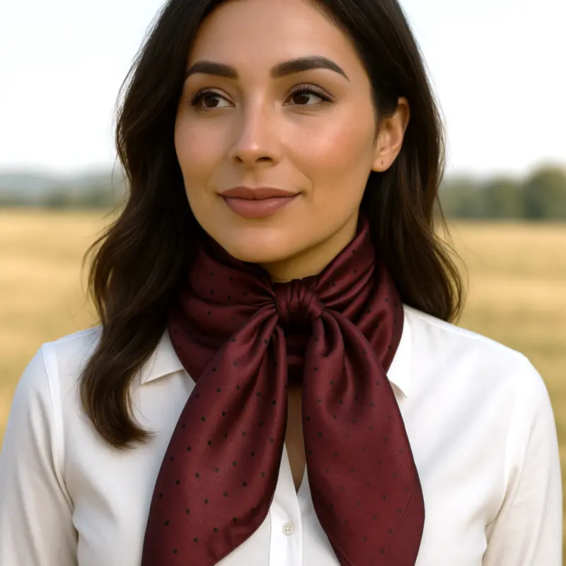 42X42"  Brown Jacquard Xl Wild Rag / Scarf Wr3502 1