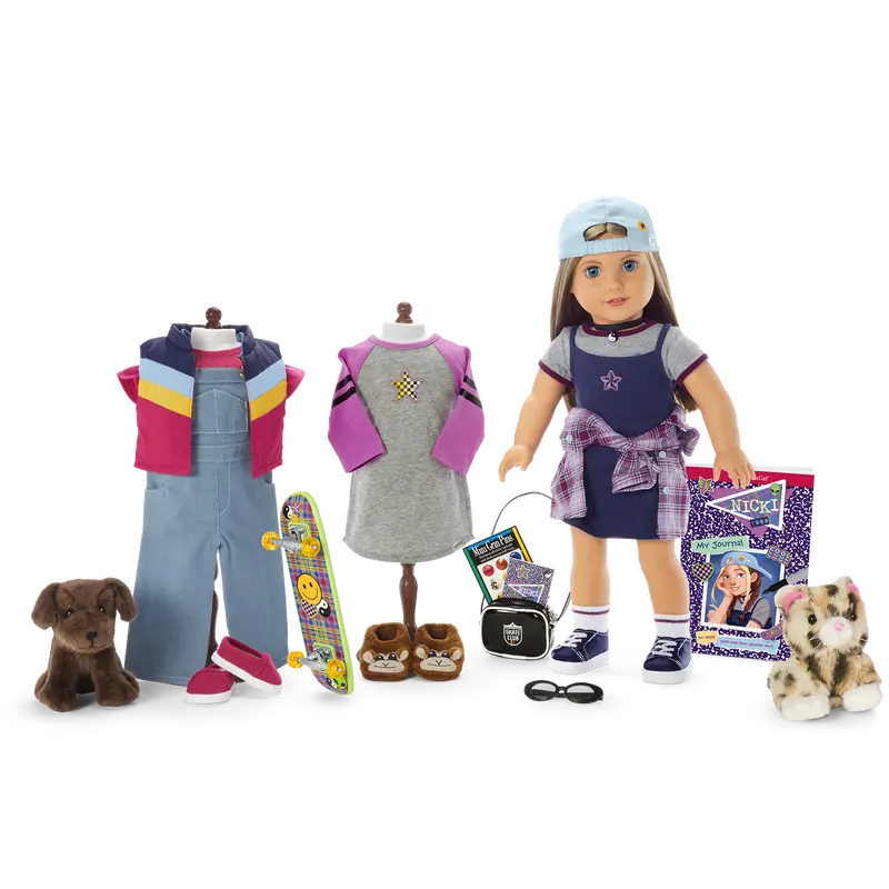 ’90S Twins Nicki’S™ Skateboarding Gift Set (Historical Characters) 1