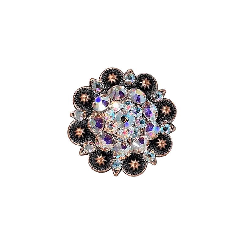 Ab Copper 1.5" European Crystal Concho 1
