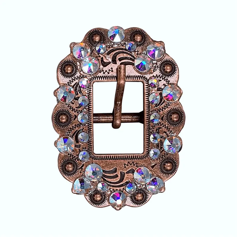 Ab Copper European Crystal Cart Buckle 1