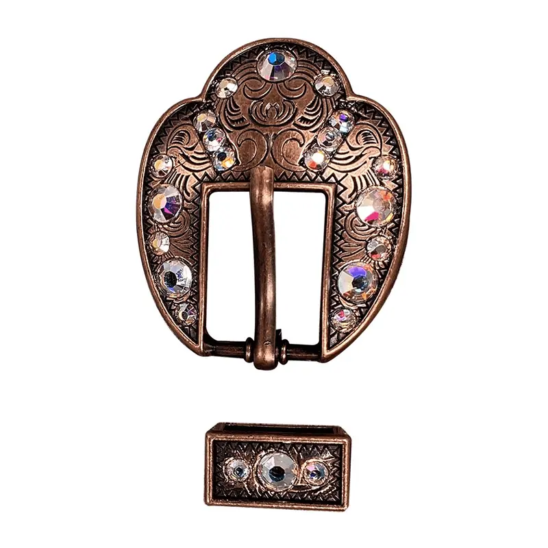 Ab Copper European Crystal Fancy Buckle 1