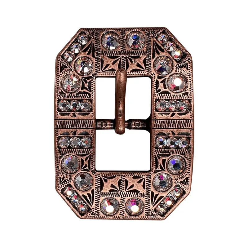 Ab Copper European Crystal Square Cart Buckle 1