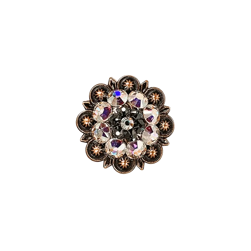 Ab & Jet Copper 1.25" European Crystal Concho 1